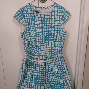 Jones New York Turquoise and White Dress